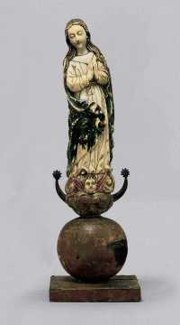 17世纪 牙雕圣母像